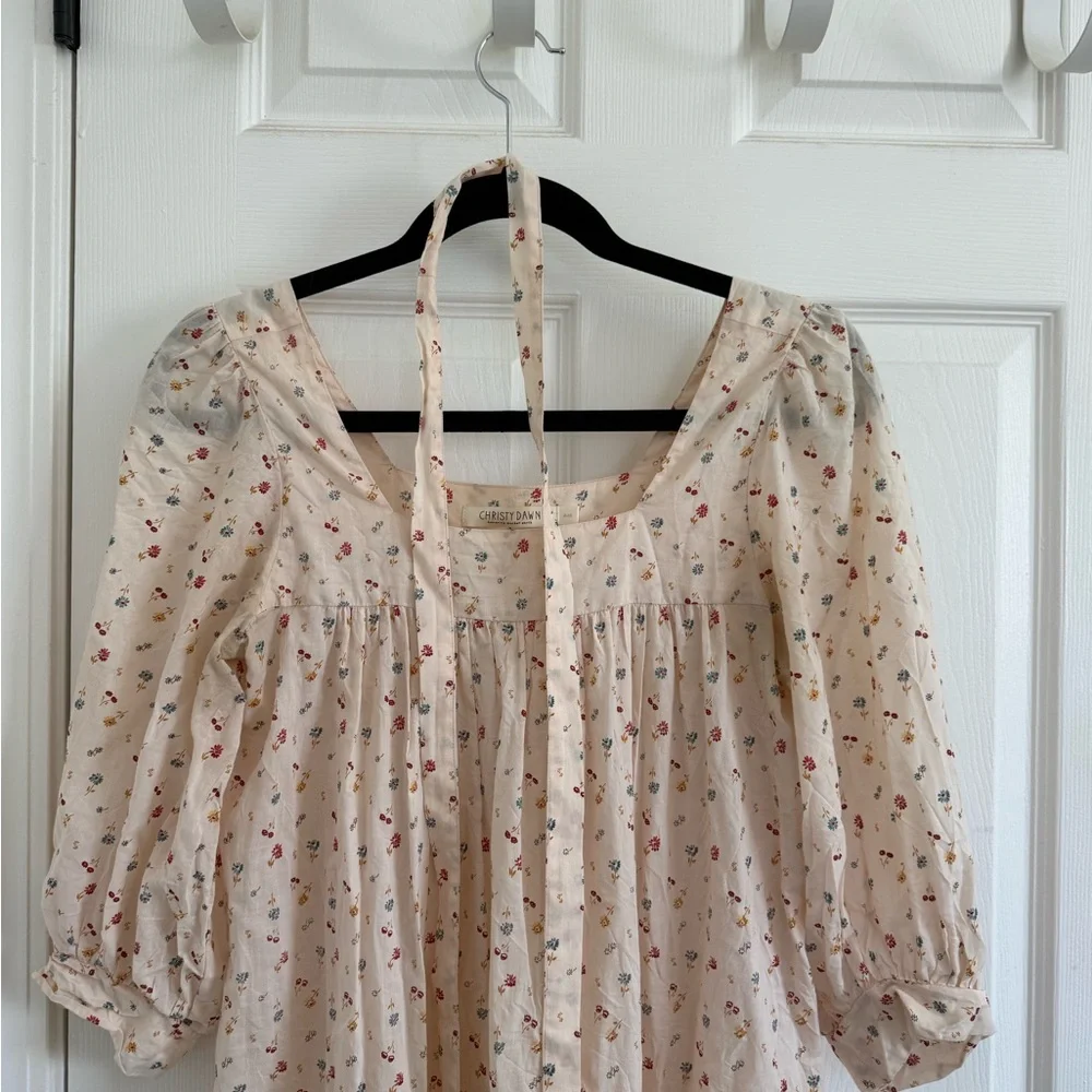 Christy Dawn Bianca Floral Cream Dress SZ P-XS - Picture 2 of 7